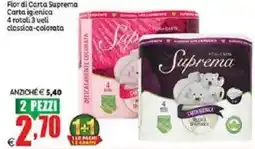 Elite Fior di carta Suprema carta igienica 4 rotoli 3 veli classica-colorata offerta