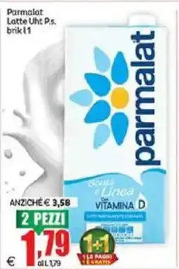 Elite Parmalat Latte Uht P.s. brik 2 pezzi offerta