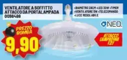 Risparmio Casa Ventilatore a soffitto attacco da portalampada offerta