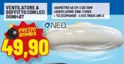 Risparmio Casa Ventilatore a soffitto con LED offerta