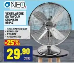 Risparmio Casa Ventilatore da tavolo cromato offerta