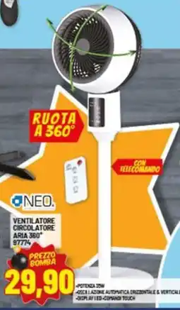Risparmio Casa Ventilatore circolatore aria 360 offerta