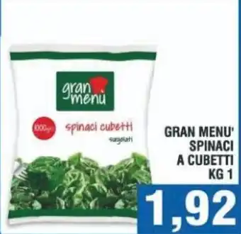 Bitar Gran menu' spinaci a cubetti offerta