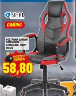 Risparmio Casa Oneo. poltrona gaming dimensioni offerta