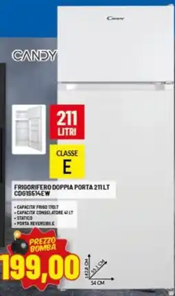 Risparmio Casa Candy frigorifero doppia porta CDG1S514EW offerta