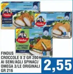 Bitar Findus croccole ai semi/agli spinaci/ omega 3/le originali offerta