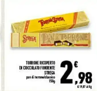 Conad Superstore Torrone ricoperto di cioccolato fondente offerta