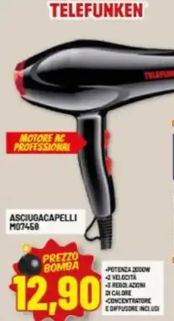 Risparmio Casa TELEFUNKEN Asciugacapelli M07458 offerta