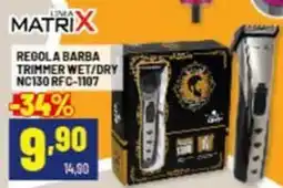 Risparmio Casa Matrix regola barba trimmer wet/dry NC130 RFC-1107 offerta