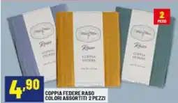Risparmio Casa Coppia federe raso colori assortiti 2 pezzi offerta