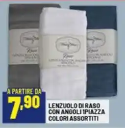 Risparmio Casa Lenzuolo di raso con angoli ipiazza colori assortiti offerta