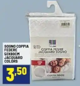 Risparmio Casa Sogno coppia federe 50x80cm jacquard colors offerta