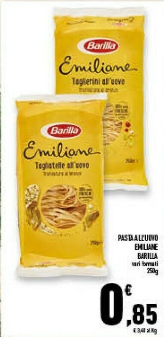 Emiliane tagliatelle larghe all'uovo 250 g(ml)