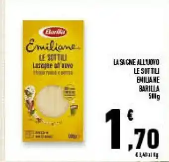 Conad Superstore Emiliane le sottili lasagne all'uovo 500 g(ml) offerta