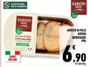 Conad Superstore Conad sapori & idee arrosto di pollo ripieno 600 g offerta