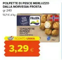 Tigre Polpette di pesce merluzzo dalla norvegia FROSTA offerta