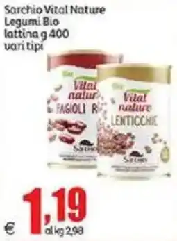 Elite Sarchio Vital Nature Legumi Bio lattina vari tipi offerta