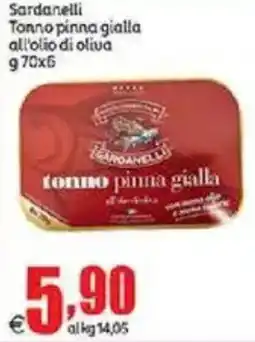 Elite Sardanelli Tonno pinna gialla all'olio di oliva offerta