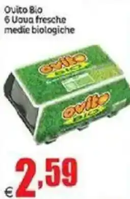 Elite ovito 6 Uova fresche medie biologiche offerta