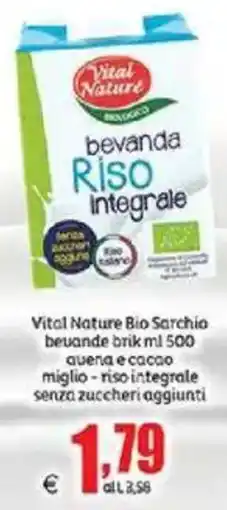 Elite Vital Nature Bio Sarchio bevande offerta