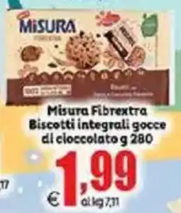 Elite Misura Fibrextra Biscotti integrali gocce di cioccolato offerta