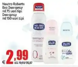 Elite Neutro Roberts Eco Deo spray-Deo spray vari tipi offerta