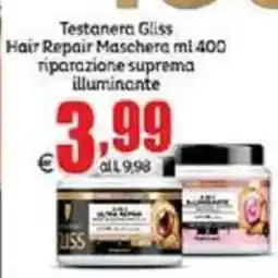 Elite Testanera Gliss Hair Repair Maschera offerta