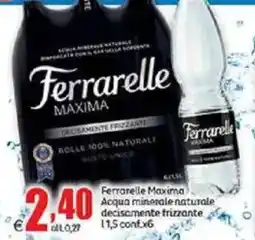 Elite Ferrarelle Maxima Acqua minerale naturale decisamente frizzante offerta