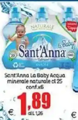 Elite Sant'Anna La Baby Acqua minerale naturale offerta