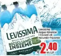 Elite Levissima Acqua minerale offerta