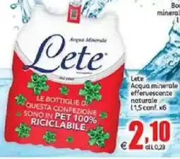 Elite Lete Acqua minerale effervescente naturale offerta