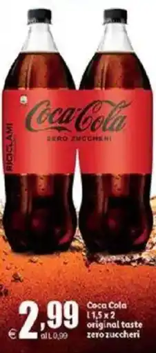 Elite Coca Cola original taste zero zuccheri offerta