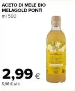 Tigre Aceto di mele bio melagold PONTI offerta