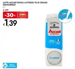 Bennet Latte accadì senza lattosio 1% di grassi GRANAROLO offerta