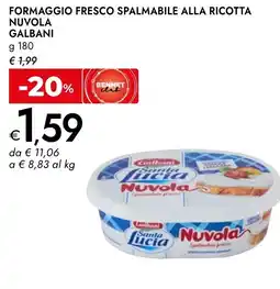 Bennet Formaggio fresco spalmabile alla ricotta nuvola GALBANI offerta