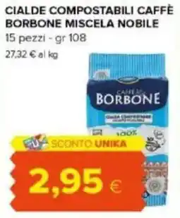 Tigre Cialde compostabili caffè borbone miscela nobile offerta