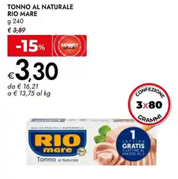 Bennet Tonno al naturale RIO MARE offerta