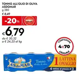 Bennet Tonno all'olio di oliva ASDOMAR offerta