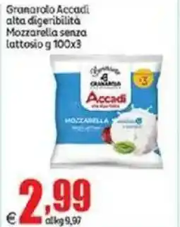 Elite Granarolo Accadi alta digeribilità Mozzarella senza lattosio offerta