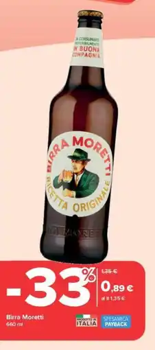Carrefour Market Birra Moretti offerta