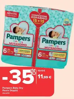 Carrefour Market Pampers Baby Dry Pacco Doppio offerta