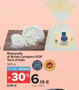 Carrefour Market Mozzarella di Bufala Campana DOP Terre d'Italia offerta