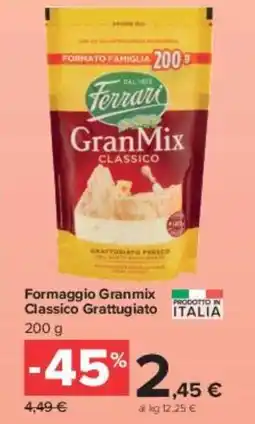 Carrefour Market Formaggio Granmix Classico Grattugiato offerta