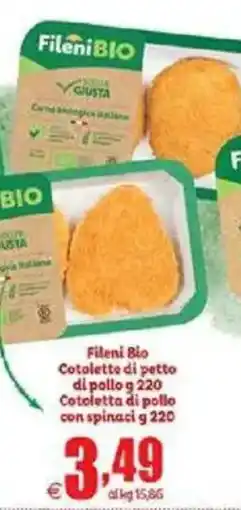 Elite Fileni Bio Cotolette di petto di pollo offerta