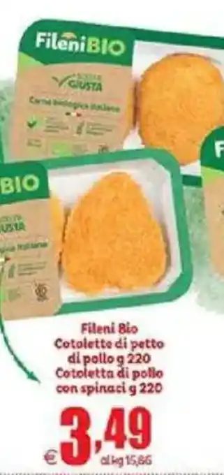 Elite Fileni Bio Cotolette di petto di pollo offerta