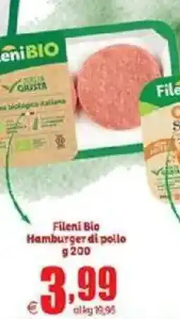 Elite Fileni Bio Hamburger di pollo offerta