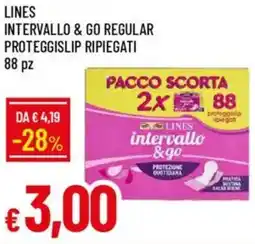 IperFamila Lines intervallo & go regular proteggislip ripiegati offerta