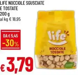 IperFamila Life nocciole sgusciate e tostate offerta