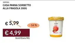 Prezzemolo e Vitale Casa panna sorbetto alla fragola offerta