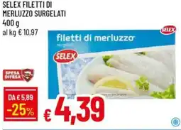 IperFamila Selex filetti di merluzzo surgelati offerta